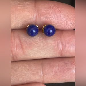 10k gold Lapiz ball earrings